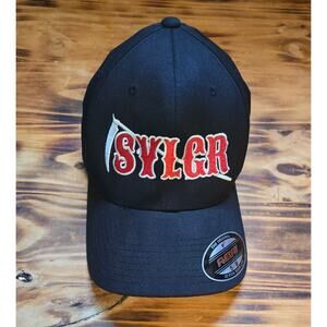 Sylgr Scythe Flex Fit Hat Black Embroidered Cap Size Small Port Authority